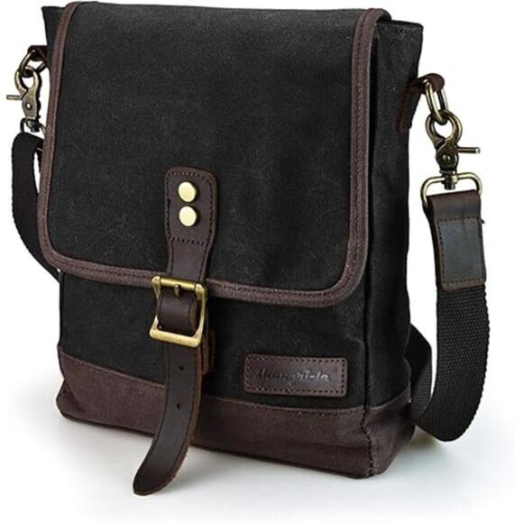 Messenger Bag for Men and Women Canvas Purse Crossbody Shoulder Bag - Picture 8 of 8